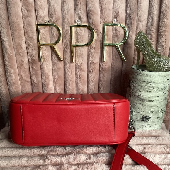 NWT Coach Candy Apple Red Puffy Quilted Jes Crossbody Purse - Picture 6 of 6
